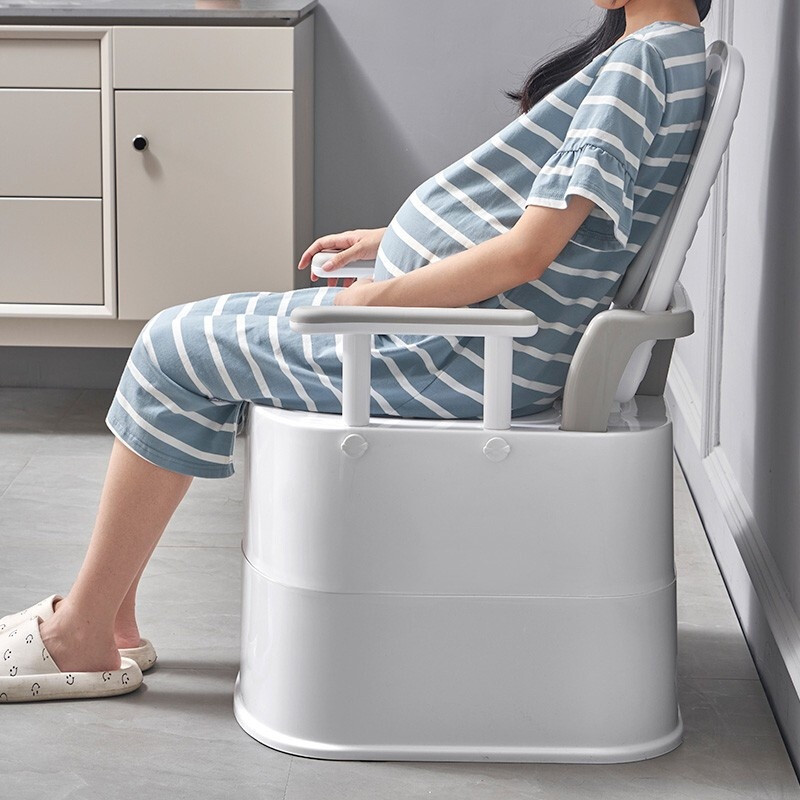 Bồn cầu di động thông minh - Bô cho người già, phụ nữ có thai - Kệ Toilet - Bảo hành 12 tháng.