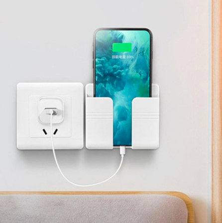 Kệ Gắn Tường Để Điện Thoại Khi Sạc Có Khe Hở Tiện Lợi, Để đồ dùng, Remote