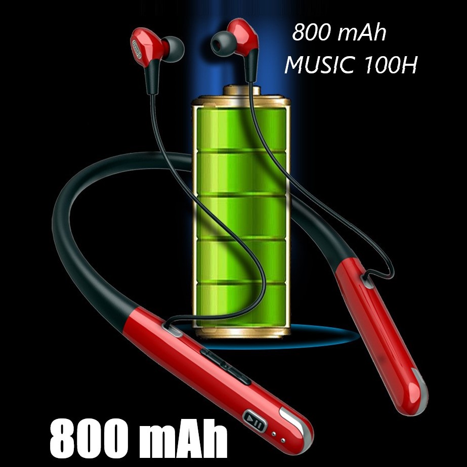Tai Nghe Bluetooth 5.2 Phiên bản AK01. Nghe Nhạc 100H Pin 1000mAh. Âm thanh 9D mic Đàm thoại tốt. Có thể kết nối 2 điện thoại. Tai nghe Bluetooth thể thao không dây Chống thấm nước, chống thấm mồ hôi tốt.