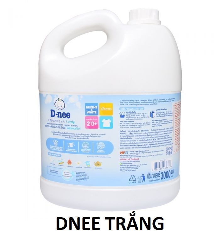 [HCM][ TEAM ĐẠI THỊNH-SỈ THÙNG ] 1 THÙNG 4 CAN Nước Giặt Dnee Thái Lan Chính Hãng-Bao Test Thoải Mái-Mẫu 2020 MÀU TRẮNG