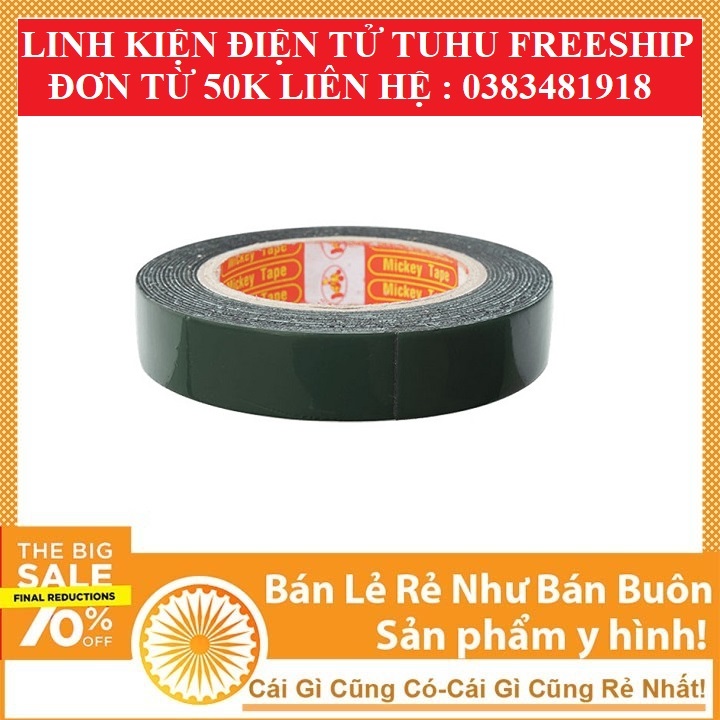 Băng Dính Xốp 2 Mặt 2Cm Linh kiện điện tử tuhu 3m