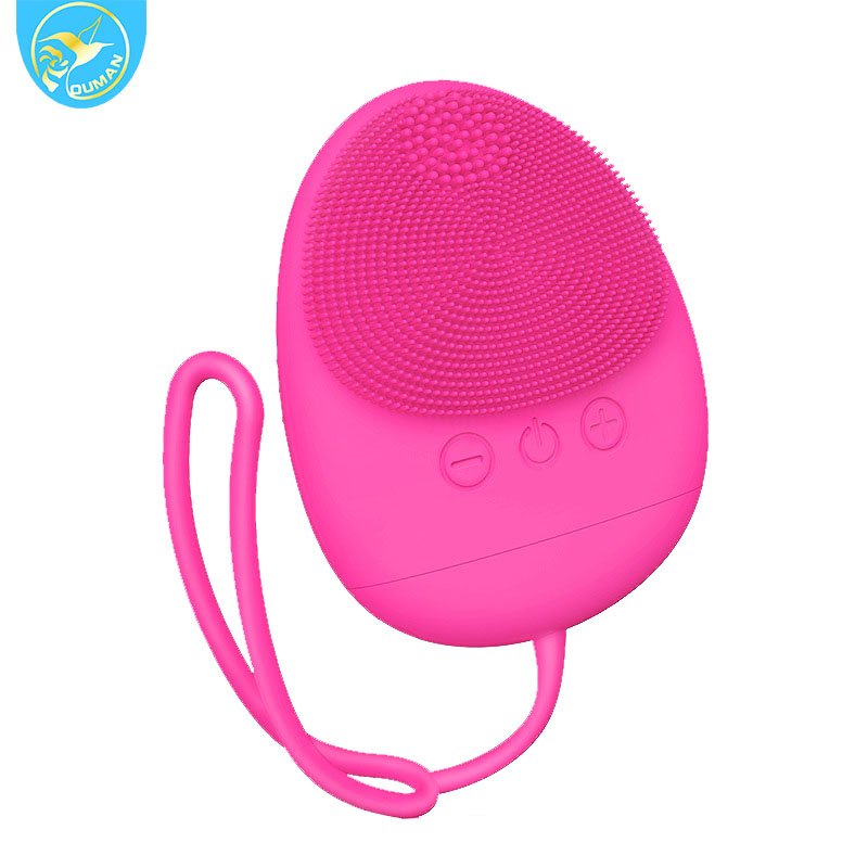 Máy rửa mặt tròn,kèm dây đeo , làm sạch nhẹ nhàng bề mặt silicon mềm không gây rát da