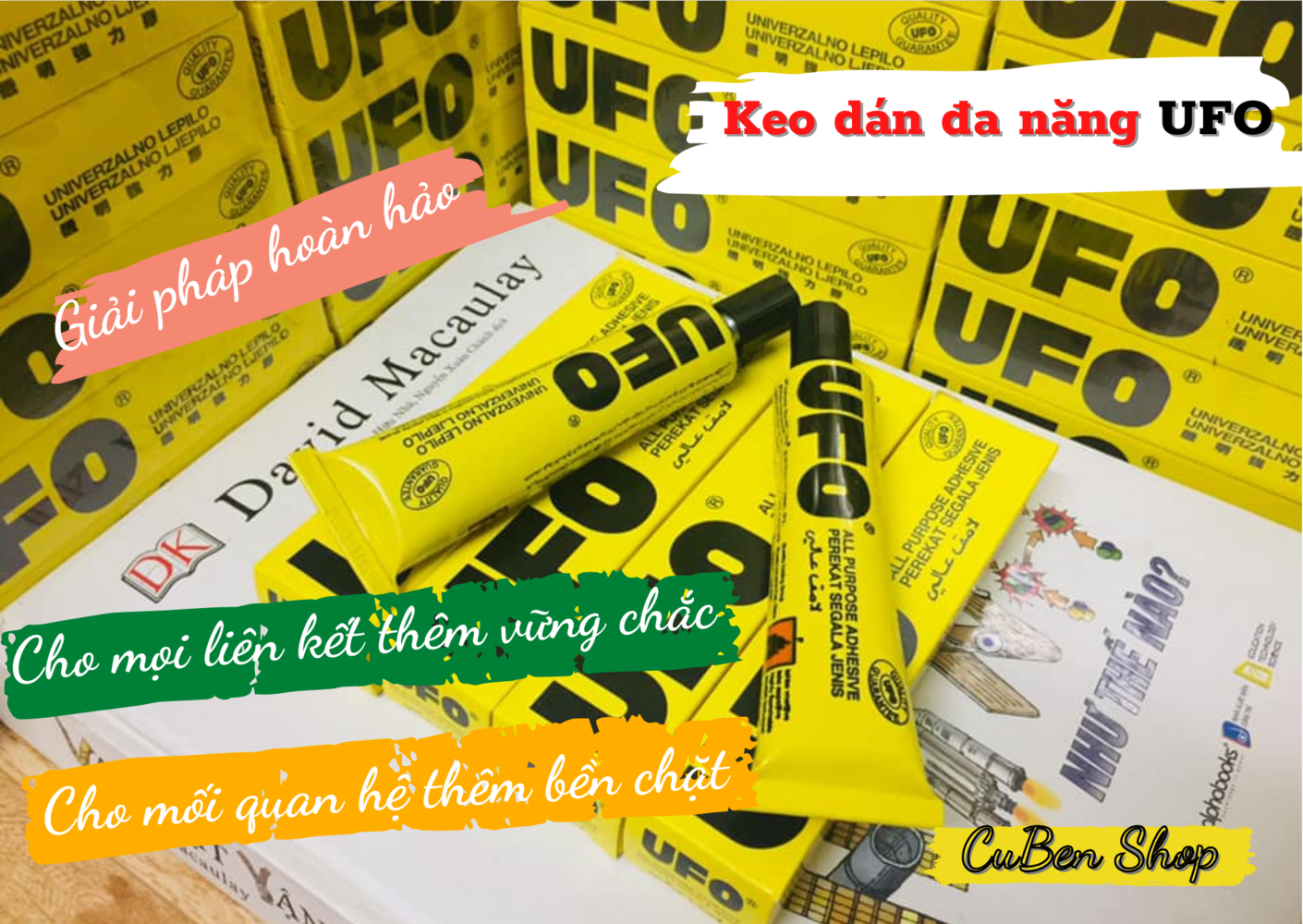 Keo dán ufo 35ml - keo đa năng, dán giấy, gỗ, vải.., tiết kiệm chắc chắn !!!