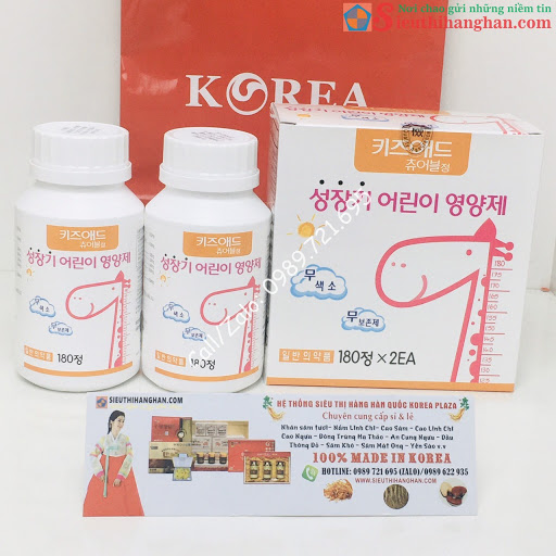 Canxi tăng chiều cao hàn quốc hộp 360 viên Kẹo ngậm Canxi tăng chiều cao cho bé