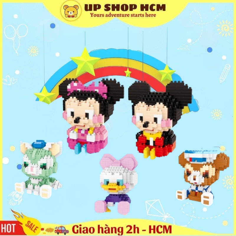Đồ chơi lắp ráp nhân vật hoạt hình 3d mini siêu đáng yêu dành cho bé lắp ráp mô hình