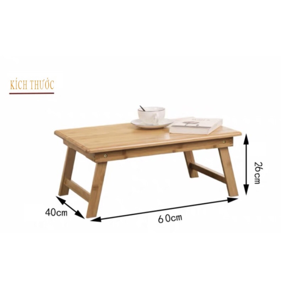 COMBO 2 BÀN GỖ đa năng chân xếp 40x60cm - Bàn trà sofa-cafe ngồi bệt gấp gọn-BÀN XẾP CHÂN THANG 60x40CM