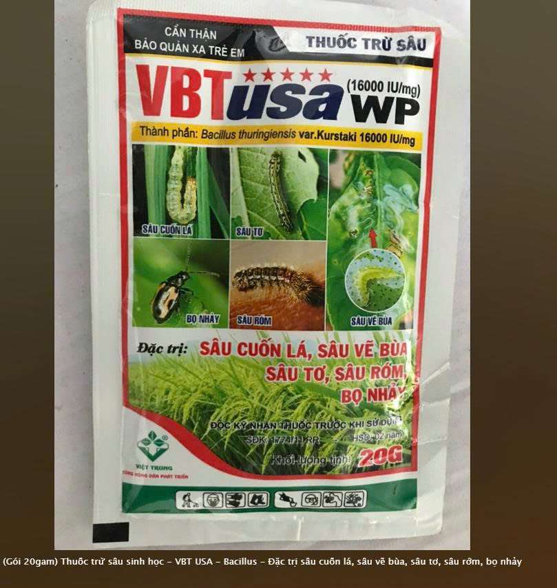 (Gói 20g-100g)) THUỐC TRỪ SÂU SINH HỌC VBT USA