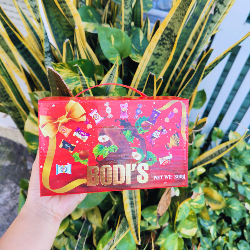 Hộp Quà Đỏ Tết Bất Ngờ Socola Nhiều Vị Thập Cẩm, Bánh Kẹo TẾT 300g DK23 - BeeGin Mart