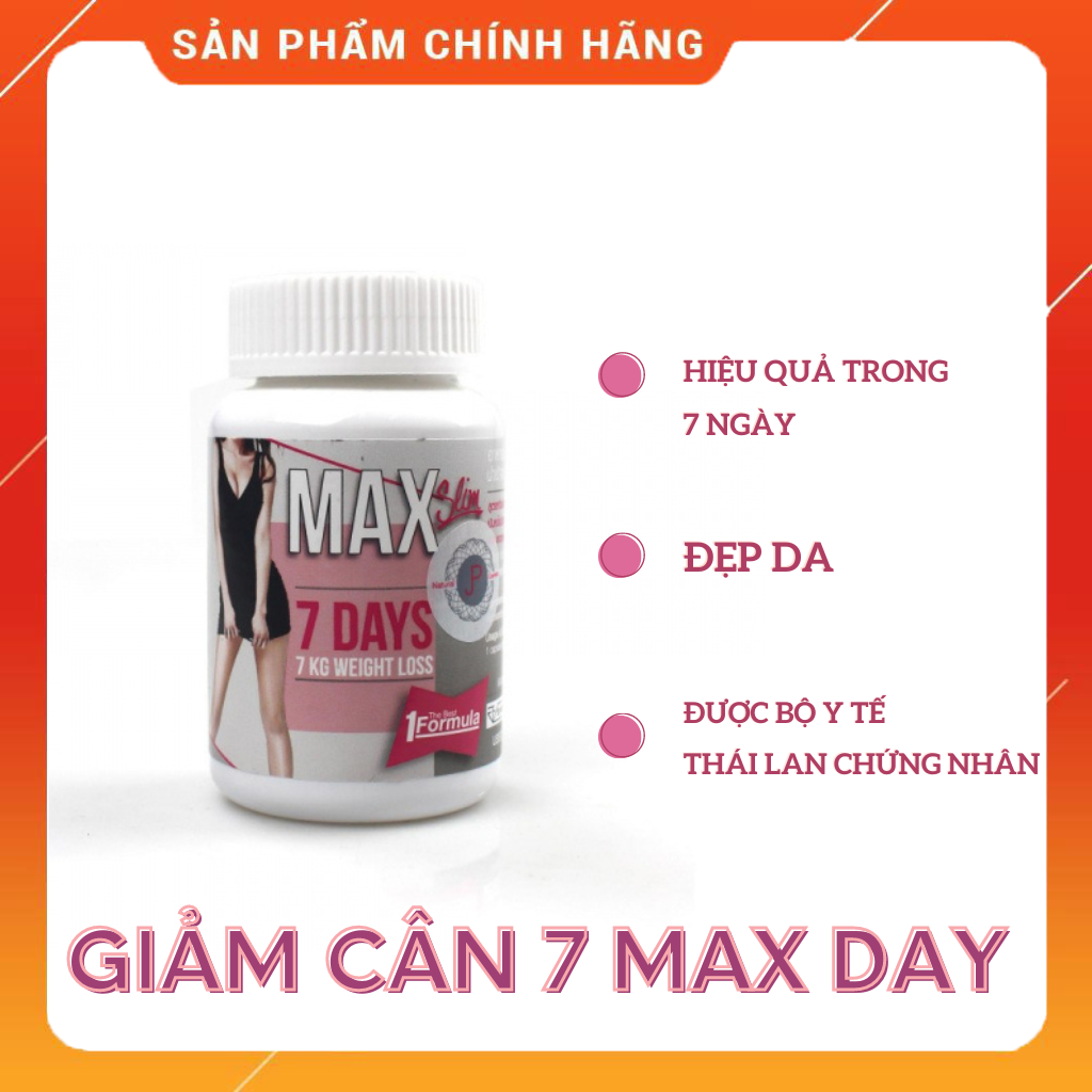 Chỉ Bán Hàng Thái Giảm Cân Thái Lan Slim Max 7 days, dành cho cơ đại lờn
