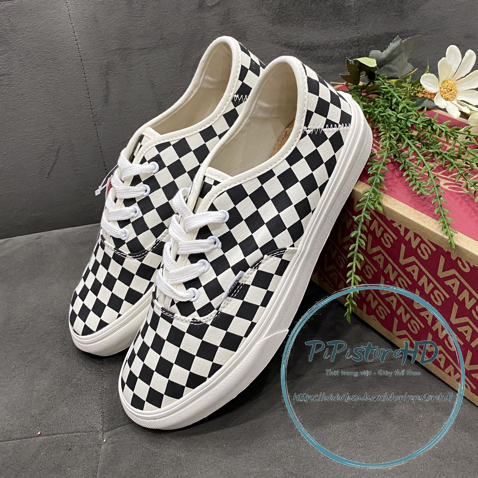 Giày Vans caro buộc dây, vans caro 2022 mới, chất đẹp cao cấp size 36-43