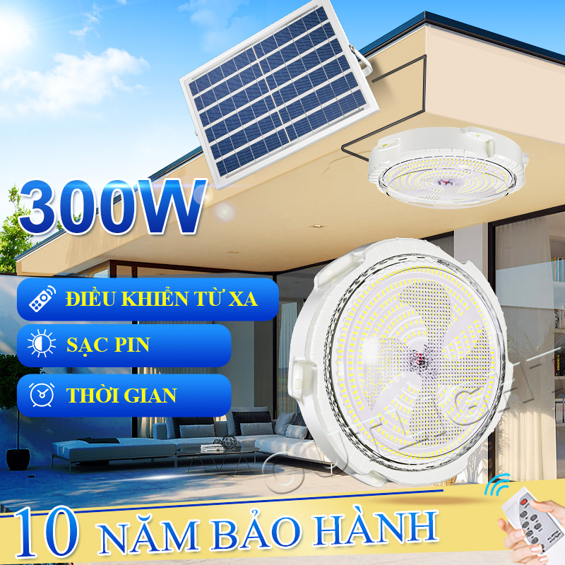 OutLight Đèn trần năng lượng mặt trời 300W 400W Đèn trần trong nhà Ánh Sáng Trắng Với Điều Khiển Từ Xa Điều Chỉnh Độ Sáng Bảo hành 1 năm