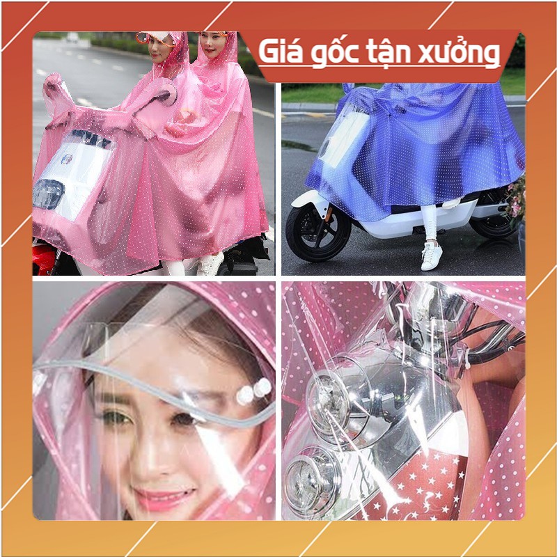 Áo mưa cánh dơi họa tiết chấm bi Hàn Quốc 1 đầu và 2 đầu , Ao mua canh doi hoa tiet cham bi Han Quoc 1 dau va 2 dau