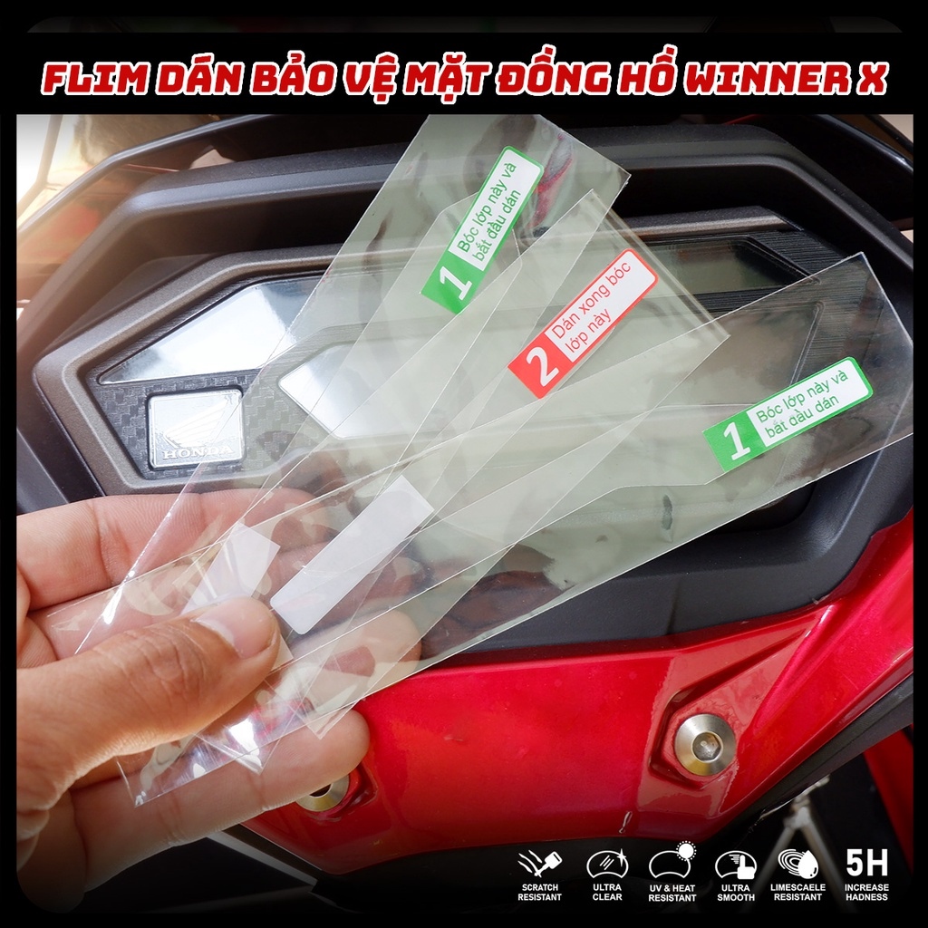 hot Miếng dán Winner X [Honda RSX] bảo vệ mặt đồng hồ xe honda Winner X