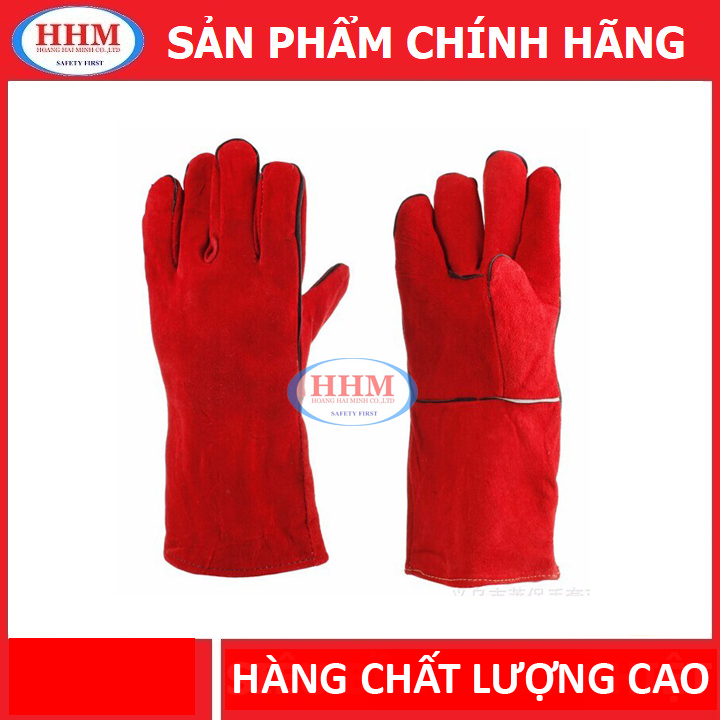 Bộ 5 Đôi Găng tay da hàn màu đỏ - loại mỏng