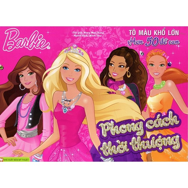 Barbie Phong cách thời thượng- Tô màu khổ lớn với hơn 50 đề can