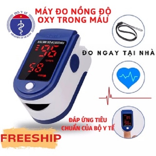 Máy đo nồng độ oxy trong máu Sp02 và nhịp tim Fingertip Pulse Oximeter LK-87 màn hình Led