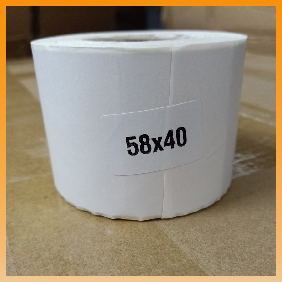 Giấy in tem mã vạch, decal nhiệt khổ 58x40