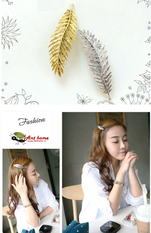 Kẹp tóc nữ xinh xắn hình lá KAH47