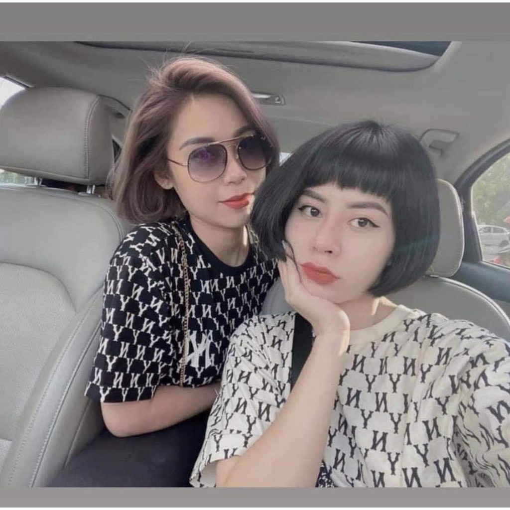 🌸áo thun unisex ny tay lỡ form rộng nữ 🌸 áo thêu ny hot trend 🌸