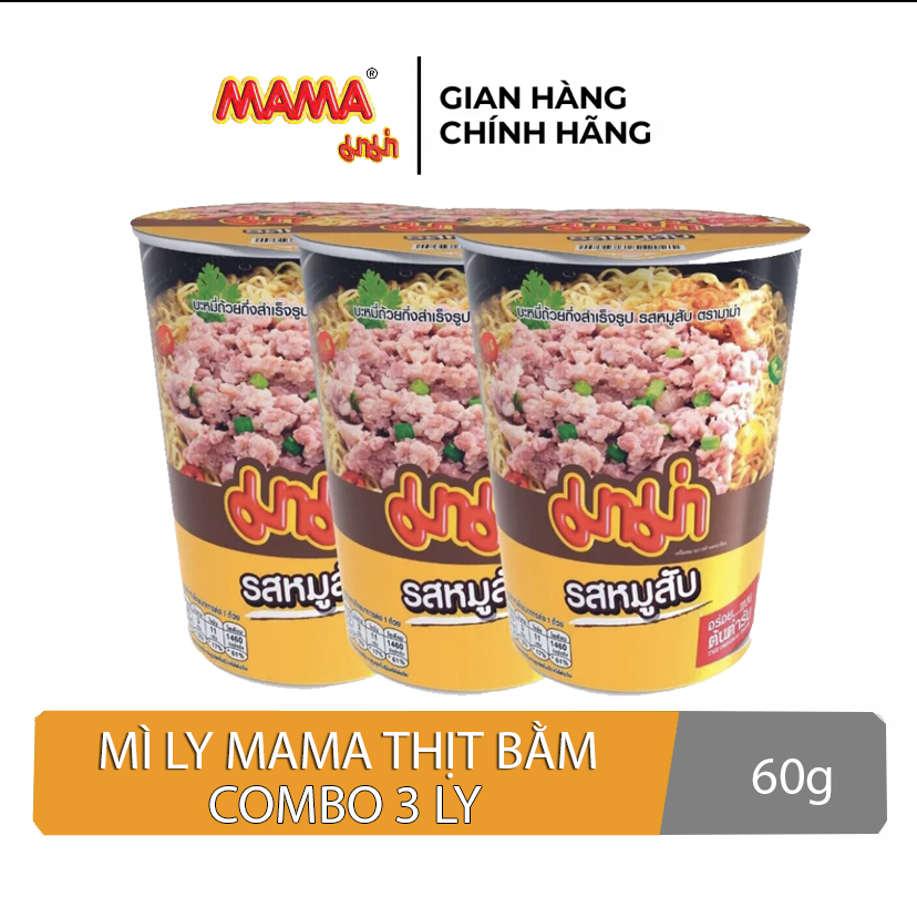 Mì ly Mama hương thịt heo bằm loại 60g