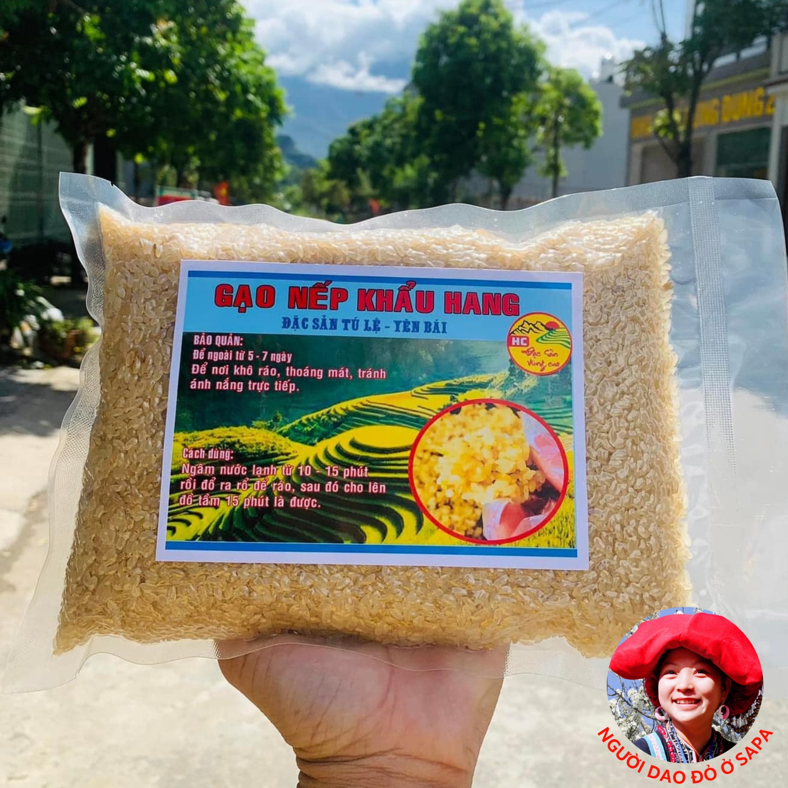 Gạo nếp Khẩu Hang thượng hạng , đặc sản Tú Lệ, Yên Bái. Đặc sản Tây Bắc gao nếp Tú Lệ, gạo nếp nương Điện Biên