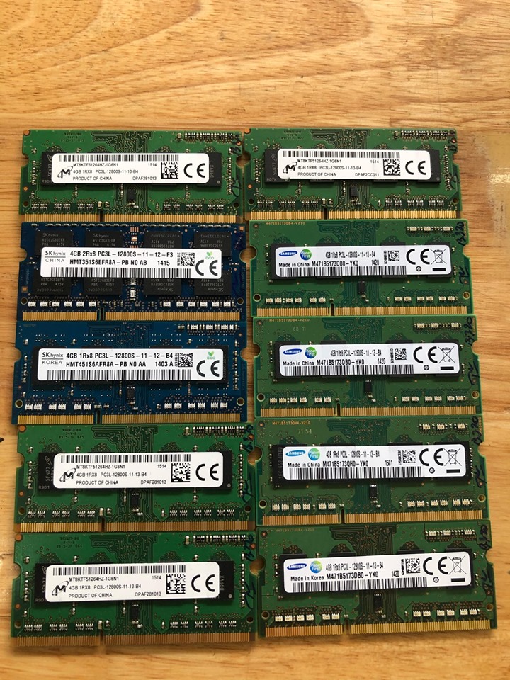 RAM LAPTOP DDR3 4G (PC3, PC3L) BUSS 1333 - 1600 HÀNG THÁO MÁY (BẢO HÀNH 36T)