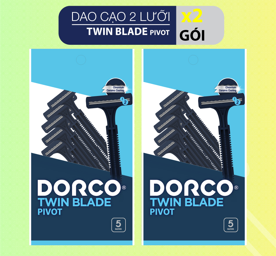 Combo 2 gói dao cạo râu 2 lưỡi DORCO TD 702 ( gói 5 dao cạo )