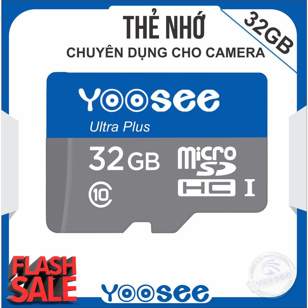 Thẻ nhớ yoosee class 10 32g phiên bản mới 2020, tốc độ đọc ~100mb