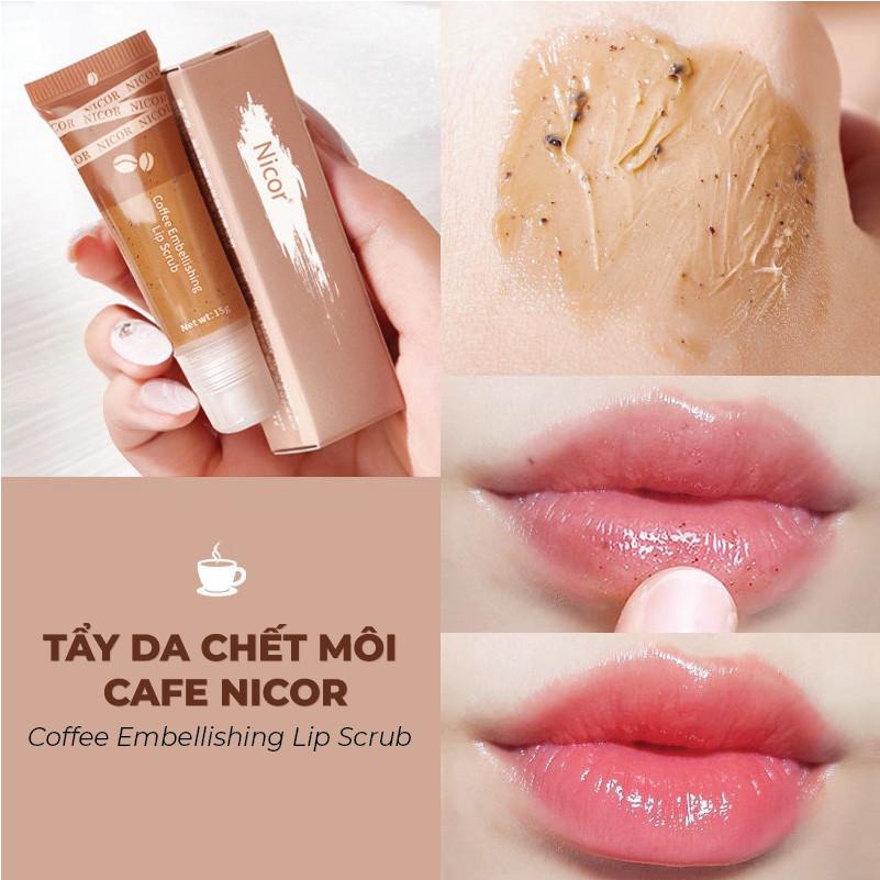 Tẩy tế bào chết, tẩy da chết môi Cafe Nicor