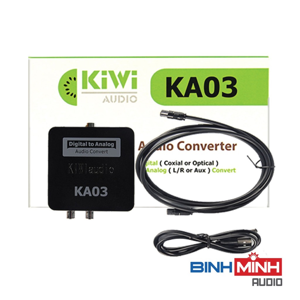 Bộ chuyển quang âm thanh TV 4K quang optical sang audio AV ra amply Cáp optical Kiwi KA03