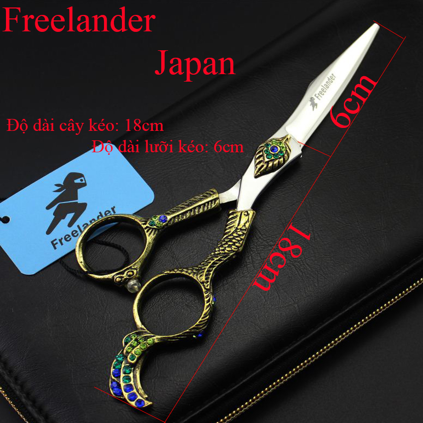 Kéo cắt tóc Freelander Phượng Hoàng Thép Nhật cao cấp chống gỉ độ dài 6inch FR07