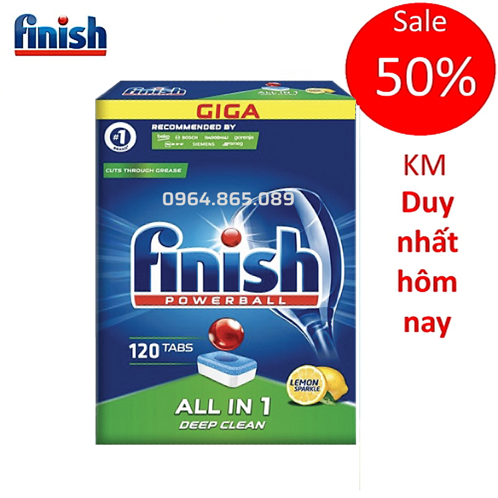 Viên rửa bát Finish All in one classic bóng muối bột finish dùng cho máy rửa bát máy rửa chén