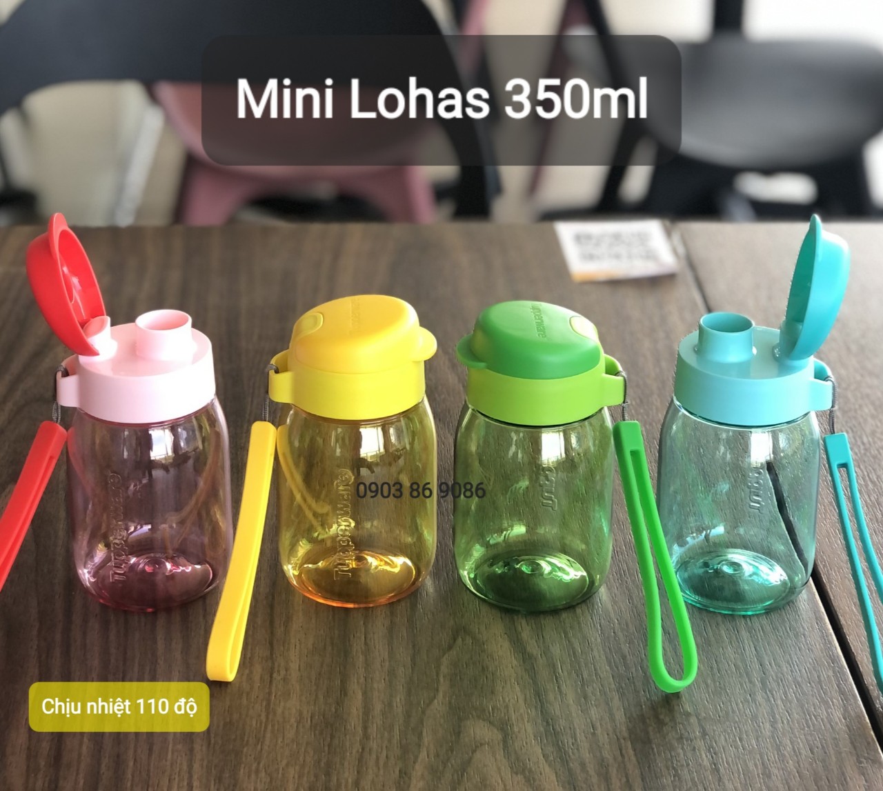 Bình nước Tupperware Mini Lohas 350ml màu ngẫu nhiên giá/1bình