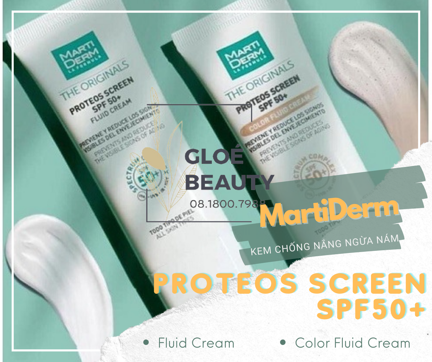 [HCM]Kem chống nắng Martiderm The Originals Proteos Screen SPF50+ Fluid Cream