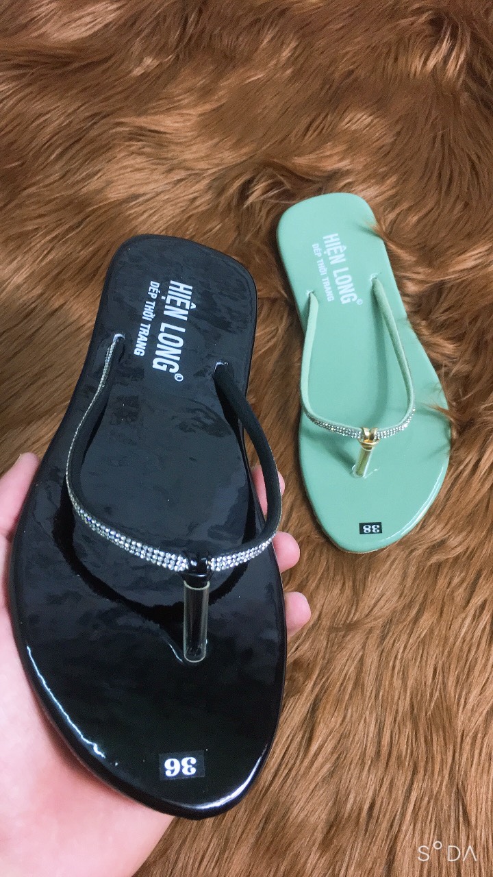 [HCM]DÉP KẸP QUAI MẢNH ĐÍNH ĐÁ 3 MÀU