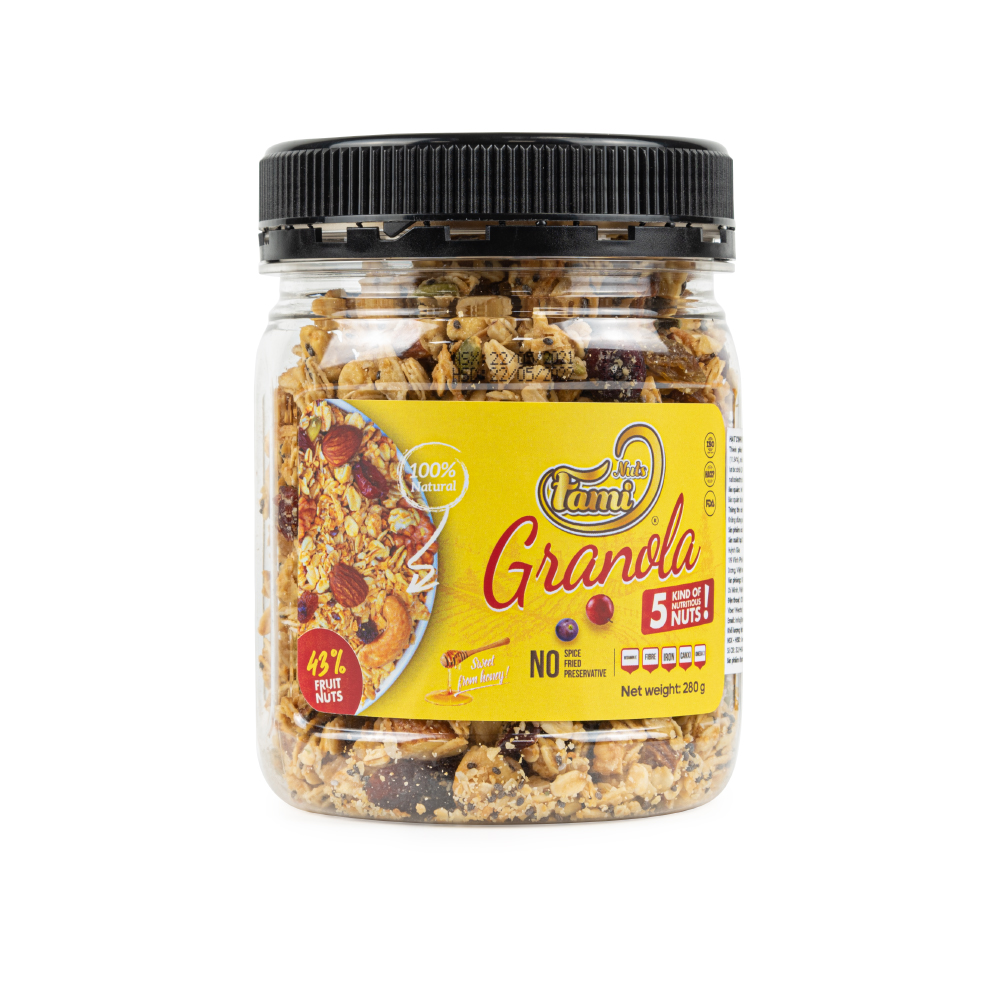 Hạt dinh dưỡng ngũ cốc granola hũ nhựa 280g - fami nuts