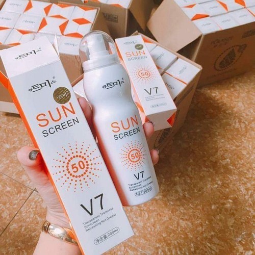 Xịt chống nắng hàn quốc sun screen v7