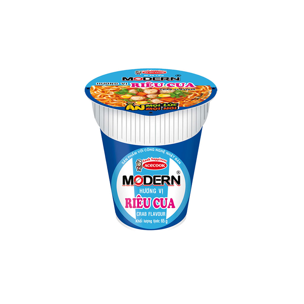 Thùng 24 ly mì Modern vị riêu cua 65g