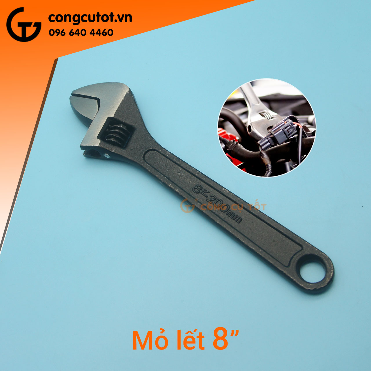 Mỏ lết cán đen