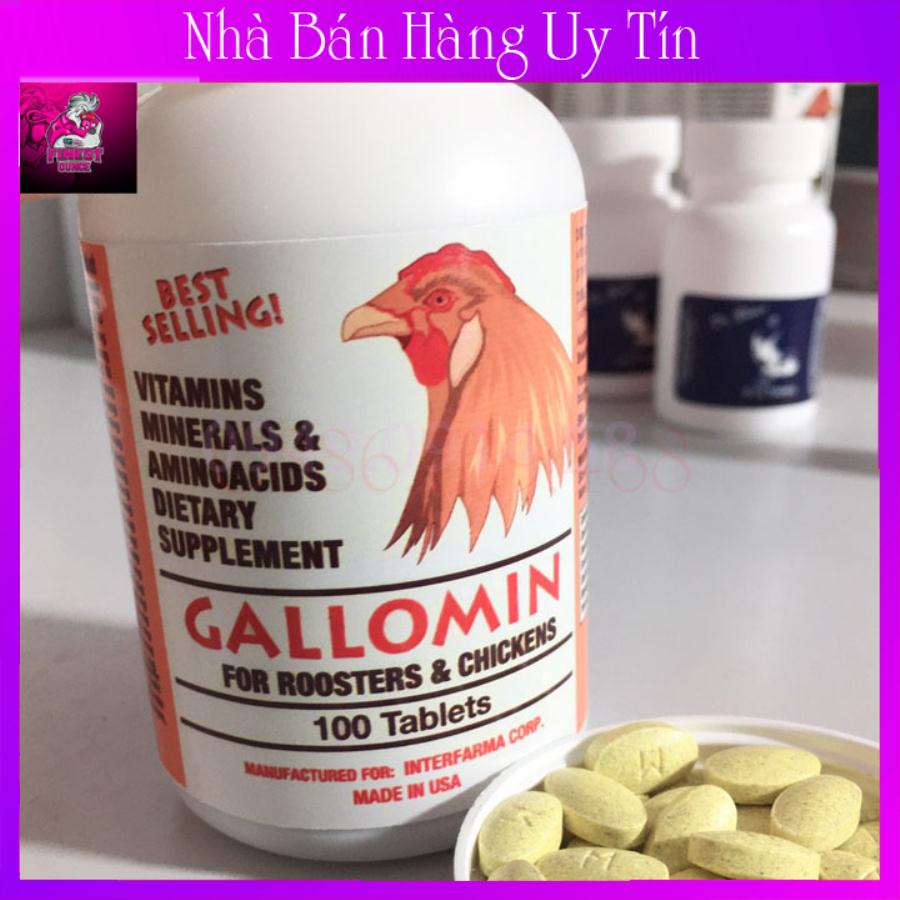 Gallomin Hộp Zin 100 Viên-Nuôi Gà Chế Độ Đá Cao Cấp Hàng Chuẩn USA