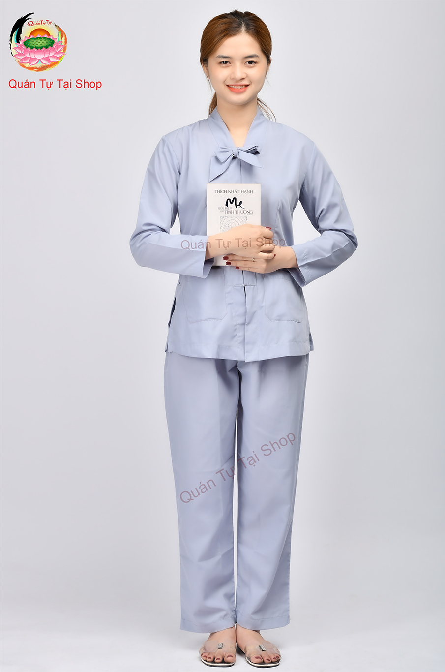 Quần áo lam đi chùa La hán nơ, pháp phục đi chùa Vật phẩm trợ duyên trong quá trình tu tập độ thân cầu đạo giải thoát