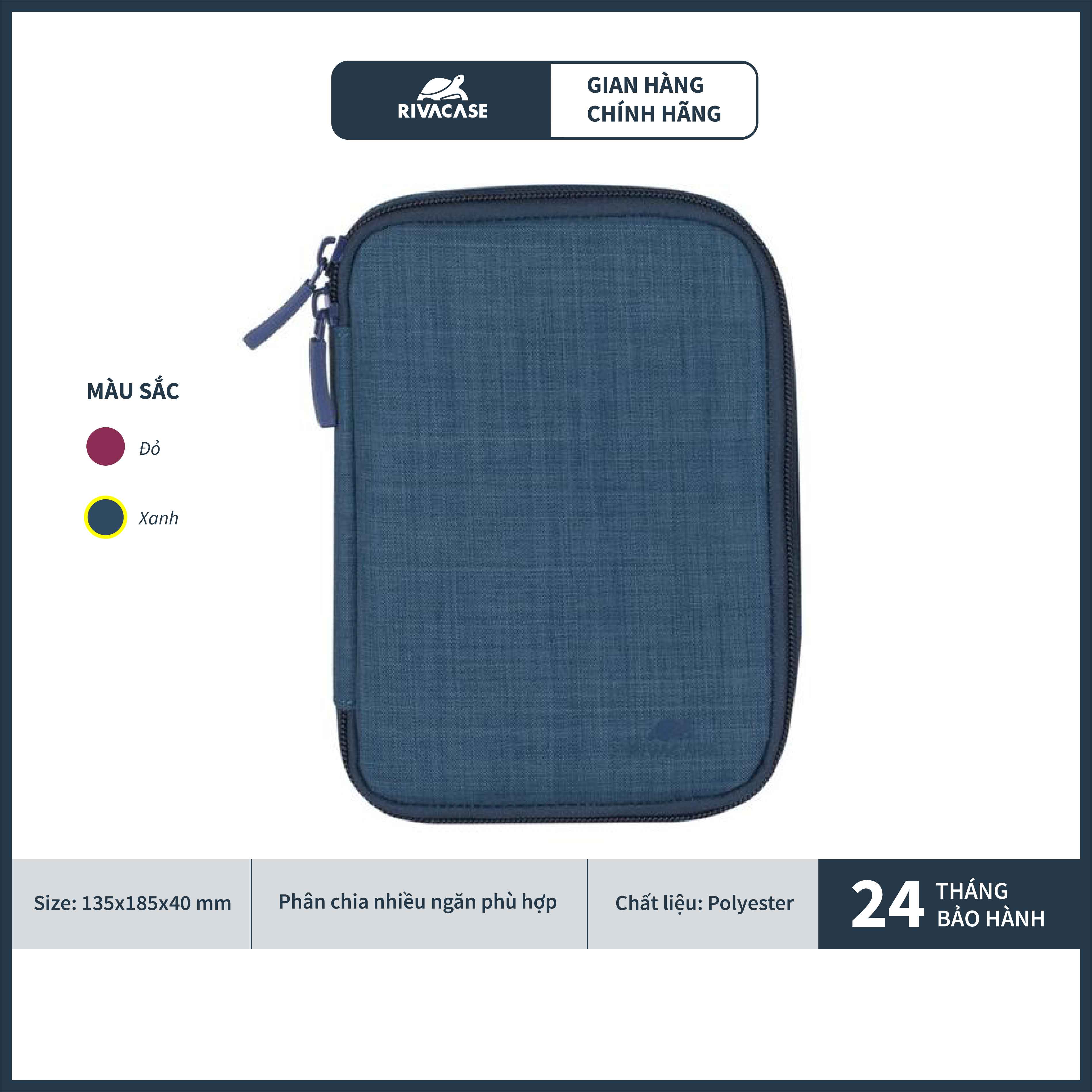 Túi Phụ Kiện RIVACASE 5631 Chất Liệu Polyester - Hàng Chính Hãng