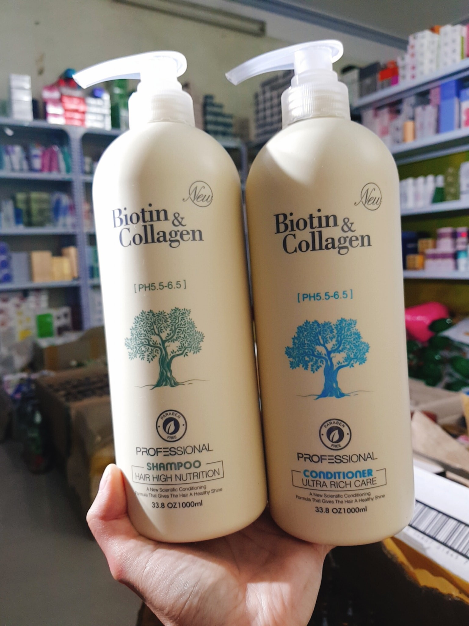 💚CHÍNH HÃNG💚BỘ DẦU GỘI XẢ BIOTIN COLLAGEN TRẮNG (NEW) SIÊU MỀM MƯỢT PHỤC HỒI TÓC (Ý ) (500ML -1000ML)