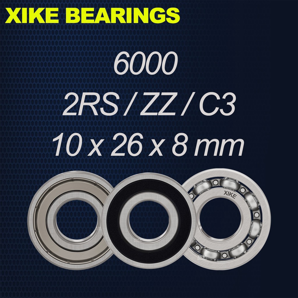 Vòng đai bi rãnh sâu chất lượng cao 6000-2rs/zz/mở/c3 cỡ 10x26x8mm 6000-2rs/6000zz/6000/6000-2rsc3/6000zzc3/6000c3
