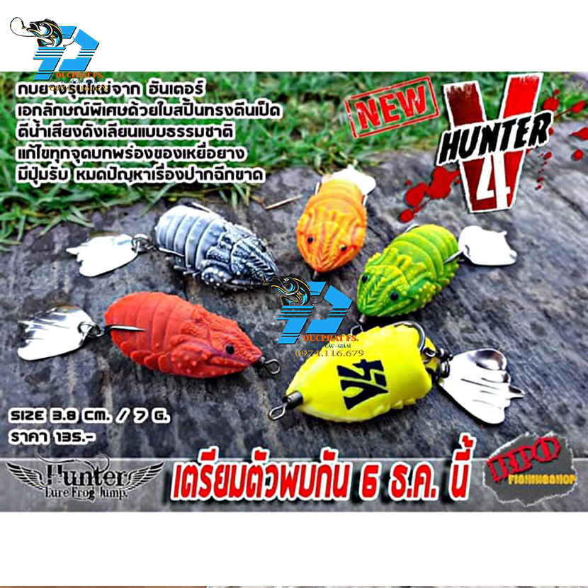 Mồi câu lure V4 hunter thái lan. siêu HOT, sốc cá.!!!