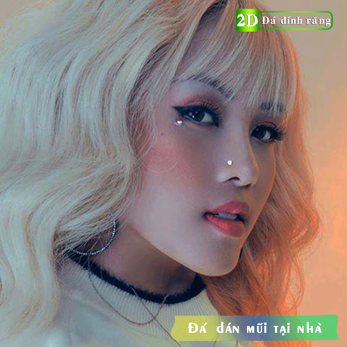 [HCM]Đá đính mũi cho nam và nữ loại dán hột lớn đẹp chiếu 3mm