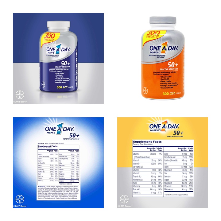 One A Day Men and Women Trên 50 Tuổi Của Mỹ - Vitamin Mỗi Ngày