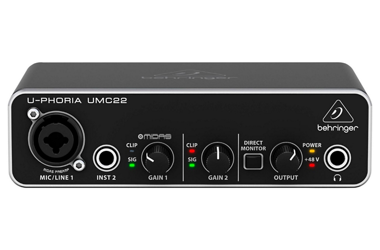 Sound card thu âm behringer u-phoria umc22 usb