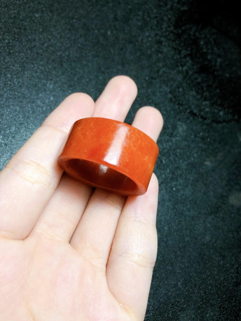 [FreeshipMAX] NHẪN CÀN LONG CẨM THẠCH HUYẾT THIÊN NHIÊN - size 20mm