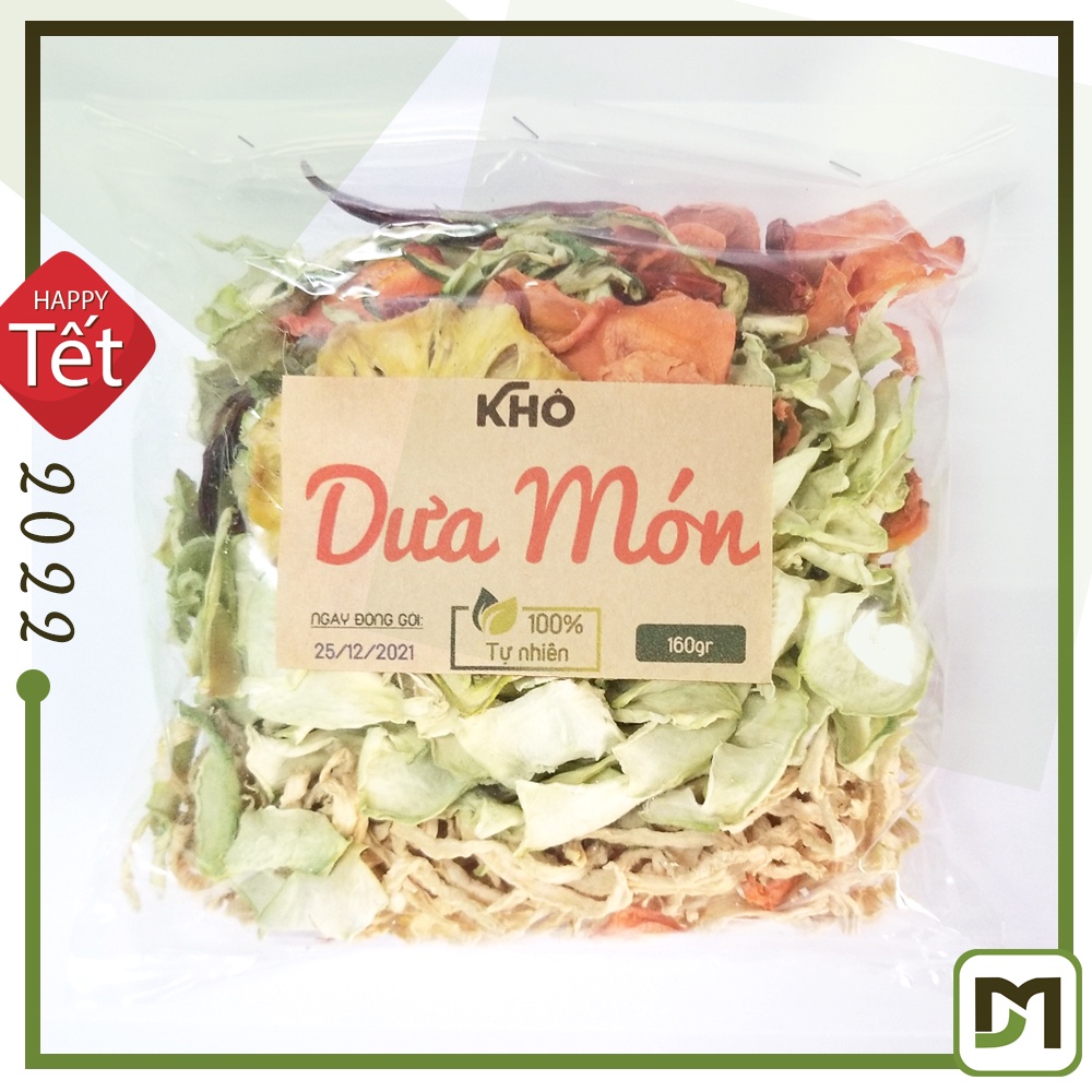 Dưa Món Khô gói 160gr đủ các vị làm món dưa món ngày Tết